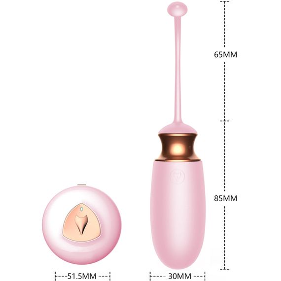 Віброяйце - Vibrating Silicone Love Egg Pink, USB, 10 Function, Heating, Voice Control | Зображення 6