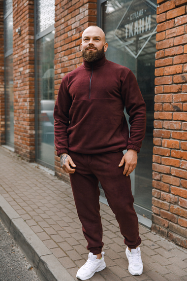 Костюм плюш бордо XL | Зображення 1