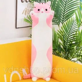 Розовый 70см Мягкая Игрушка Кот Длинний Подушка Обнимашка
