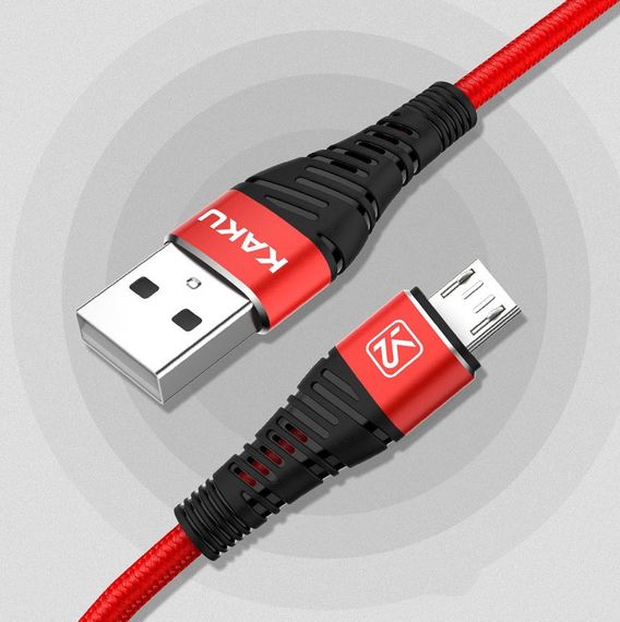 USB кабель Kaku KSC-298 USB - Micro USB 1m - Red | Зображення 1