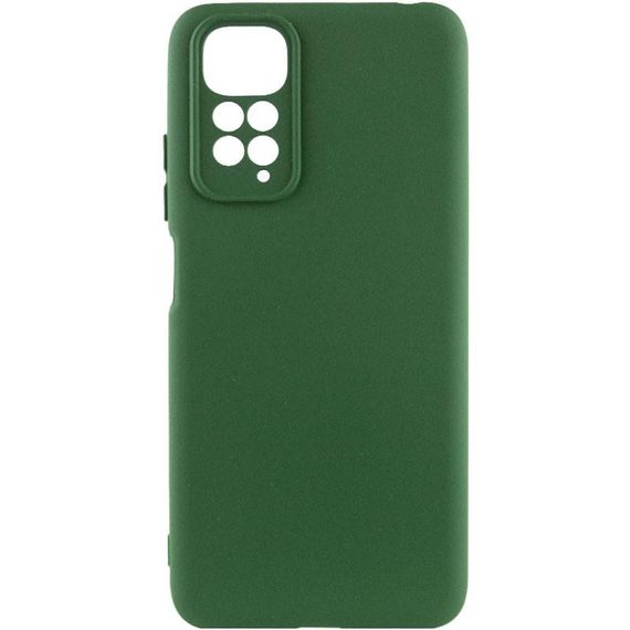 Чохол TPU GETMAN Liquid Silk Full Camera для Xiaomi Redmi Note 11 (Global) / Note 11S Зелений / Dark green