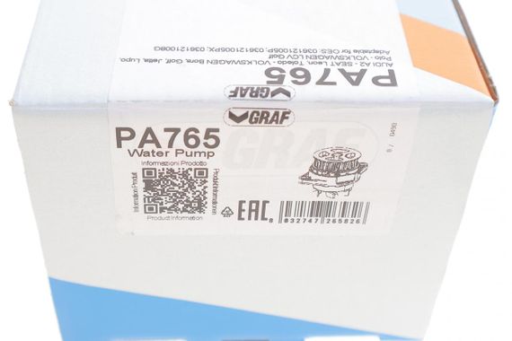 Помпа воды Audi A2 Seat Leon Toledo VW Golf Jetta Polo Bora 1.6 16V 1.6FSI 98-05 27z  B B  7 лоп  PA765 | Зображення 5