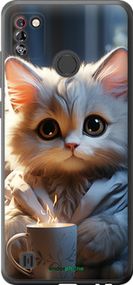 Чохол на Tecno Pop 4 Pro BC3 Білий кіт "5646u-2444-2448"