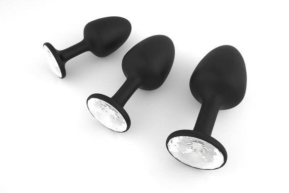 Анальна пробка Dorcel Geisha Plug Diamond L макс. діаметр 4 см Чорний | Зображення 3