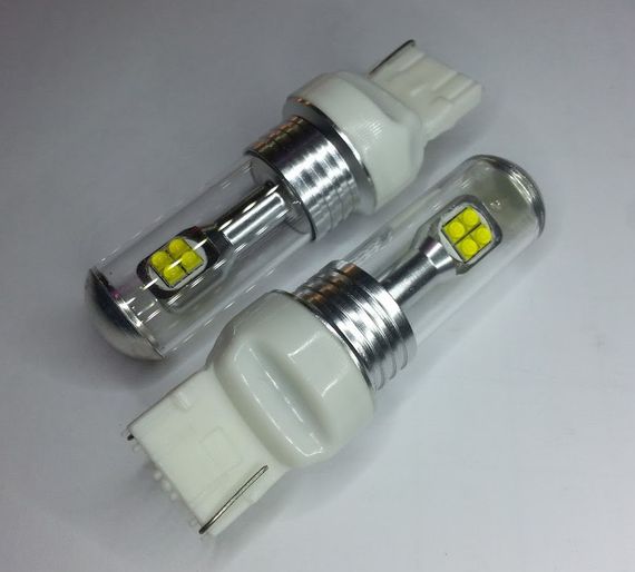Светодиодная автолампа 7440(W21W)-T20- 40W (580Lm) CREE XBD X*8PCS (580Lm) (Цена указана за  одну лампу) | Зображення 2