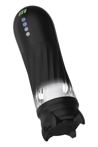 Вибромастурбатор в колбе автоматический Blush M for Men с подогревом, черный, 33 см sexstyle | Зображення 1