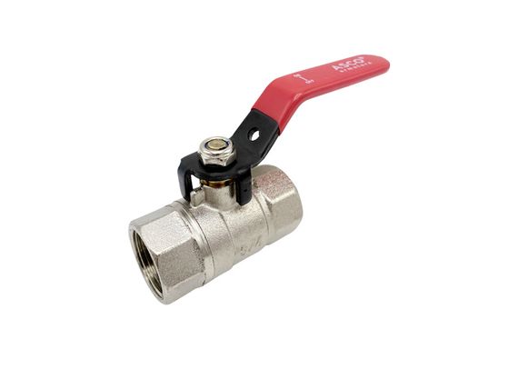 Кран кульовий Nickel PRO PN40 3/4" ВВ червона ручка ASCO 1/20 | Зображення 1