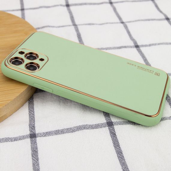 Шкіряний чохол Xshield для Apple iPhone 12 Pro (6.1") Зелений / Pistachio | Зображення 1