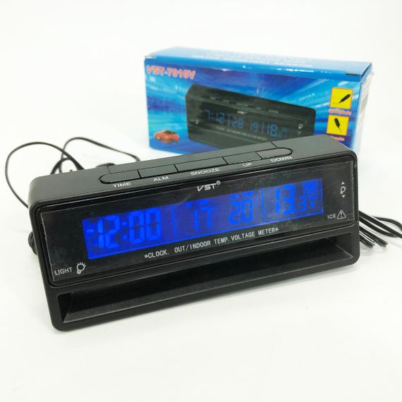 Автомобильные часы с термометром и вольтметром VST-7010V ME-66 | Зображення 6