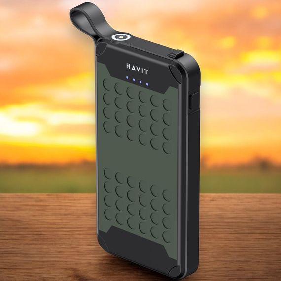 Захищений повербанк HAVIT FS214 IP67 Green 10000mAh | Зображення 1