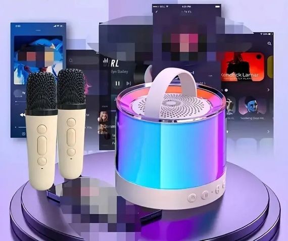 Портативна колонка K52 з Bluetooth та караоке мікрофонами, RGB підсвічування XPRO (47770-K52_330) | Зображення 5