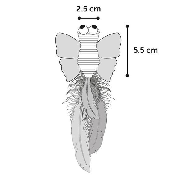 Набор игрушек для котов Flamingo Alea Butterfly, 2 шт х 5.5 см | Зображення 2