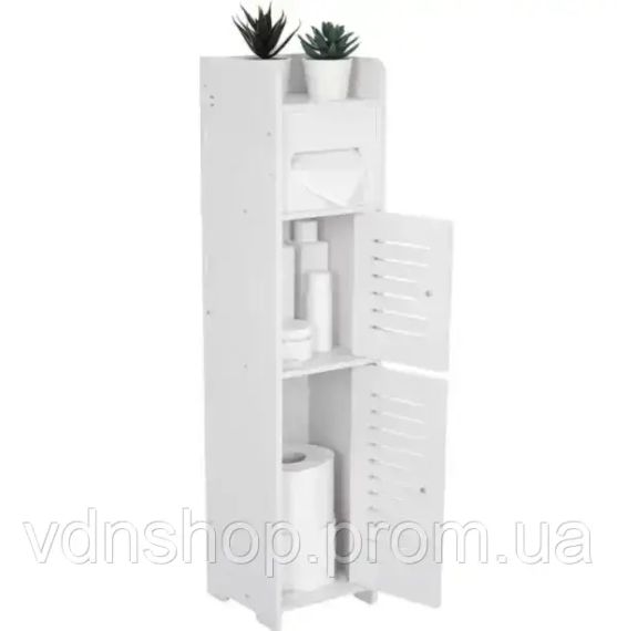 Узкий шкаф для ванной комнаты и туалета, держатель туалетной бумаги напольный PK-01 (80cm*15cm*15cm)