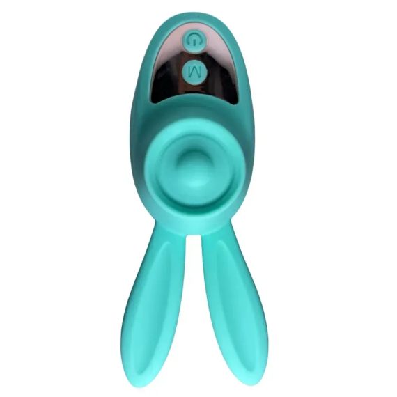 Вібростимулятор на палець Зайчик Passion Play, 12 режимів вібрації + 3 інтенсивності, бірюзовий Sex Aura | Зображення 2