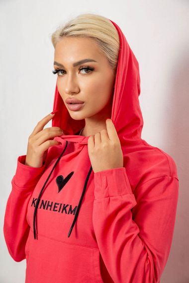 Спортивный костюм женский двухнитка, цвет коралловый, 214R1419-007 | Зображення 4