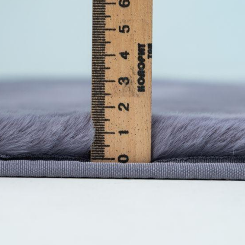 Килимок для підлоги з еко-хутра ТМ Dariana Elegant 160*220 см французький сірий | Зображення 3