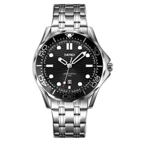 Годинник S2kmei 9276SSIBK Silver-Black Steel Strap
