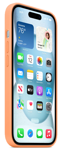 Чохол Apple iPhone 15 Silicone Case with MagSafe - Orange Sorbet MT0W3 | Зображення 2