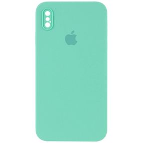 Чехол Silicone Case Square Full Camera Protective (AA) для Apple iPhone XS / X (5.8")