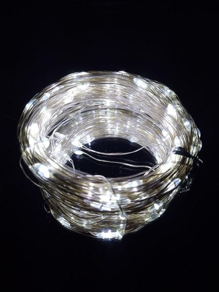 Гірлянда від USB "світлодіодні краплі" 20м, 200LED, холодний білий, 8 режимів + пульт