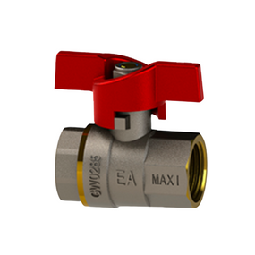 Кран шаровий для води d25мм 1" метелик/гайка/штуцер EA Maxi EuroAqua