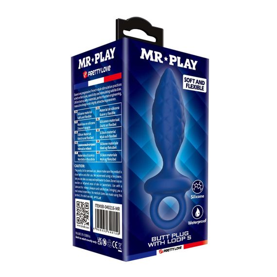 Анальна пробка MR.PLAY - Butt Plug with Loop Size S, BI-040216-MR Sex Aura | Зображення 7