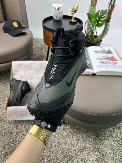 Зимние мужские кроссовки ACG Mountain Fly Black Grey Red Fur , Вьетнам 43 27.5 | Зображення 1