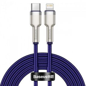 Кабель Baseus Cafule Metal Type-C to Lightning PD 20W (2m) purple