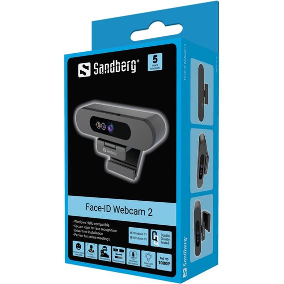 Веб-камера Sandberg Face-ID 2 HD 1080p Windows Hello USB-C/USB2.0 | Зображення 8