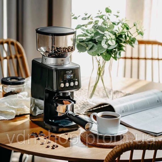 Кофемолка с функцией измельчения зерен для эспрессо Adler AD 4300, Кофемолка электрическая для кофейни HL-91 | Зображення 4
