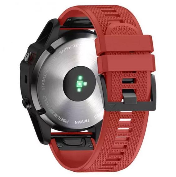 Силіконовий ремінець Primo для годинника Garmin Fenix 5 / 5 Plus / Fenix 6 / 6 Pro - Red | Зображення 1