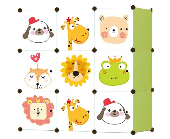 Модульна шафа-органайзер Leobert Kids для дитячих іграшок зелений
