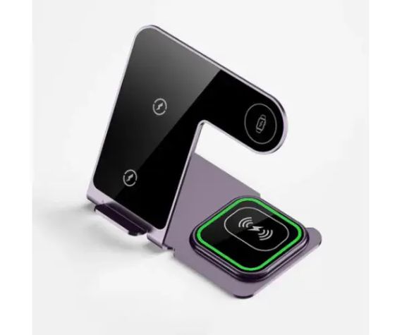 Зарядна станція 3 в 1, підставка для швидкого зарядного бездротового пристрою