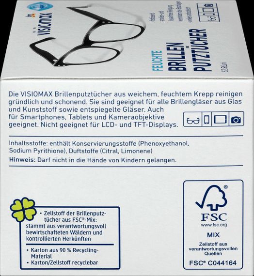 Visiomax Brillenputztucher Серветки для протирання окулярів, 52 шт. | Зображення 2