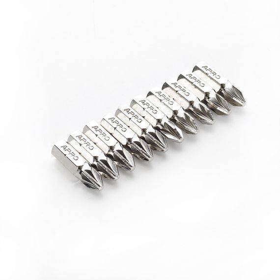 Бита РZ2*25мм хром (10шт/уп) APRO | Зображення 1