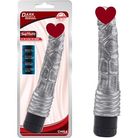 Вібратор реалістичний Chisa Dark Muscle 22.3 см, сріблястий sexstyle