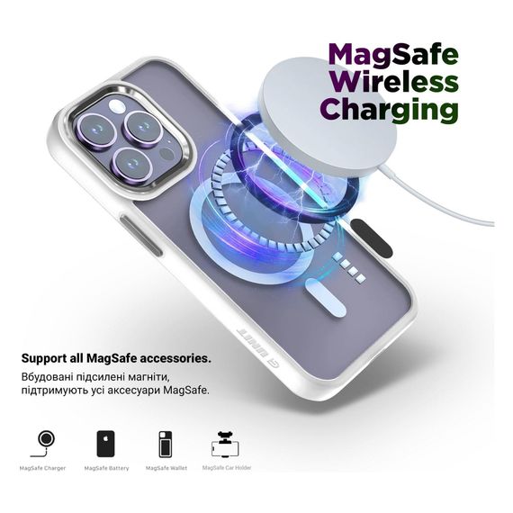 Чохол до мобільного телефона Armorstandart Unit MagSafe Apple iPhone 13 Matte Clear Silver (ARM70445) | Зображення 2