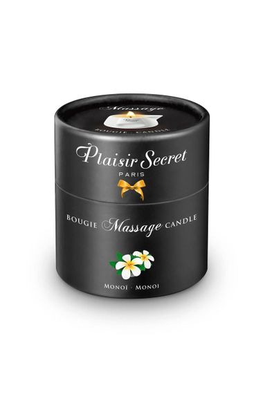 Массажная свеча Plaisirs Secrets Monoi (80 мл) подарочная упаковка, керамический сосуд Sex Aura | Зображення 1