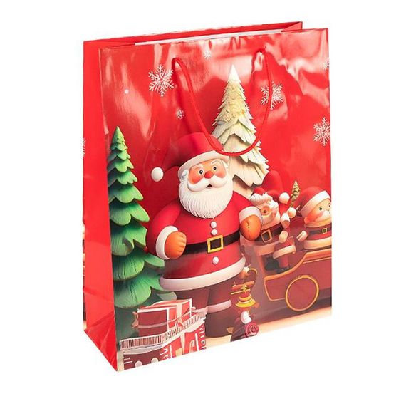 Пакет подарочный "Новый год" 2571-2-1 размер 26х32х10 см
