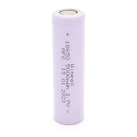 Акумулятор WMP-5000 18650 Li-Ion Flat Top, 2000mAh, 3.7V, Red