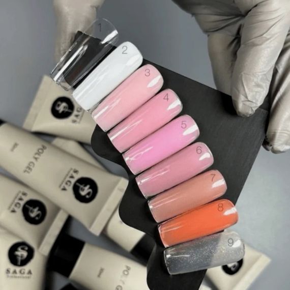 Полігель Saga Poly Gel №04 (тілесно-рожевий) в тюбику 30мл | Зображення 2