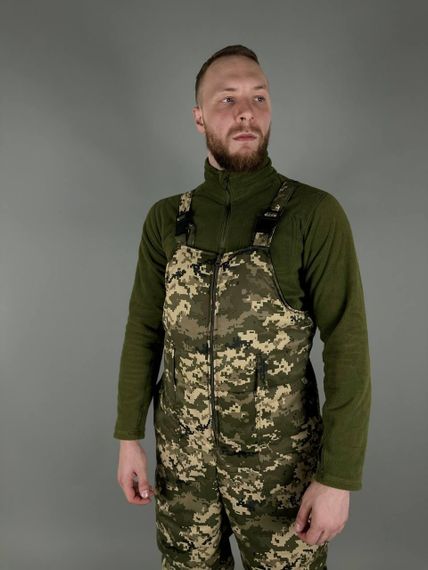 Напівкомбінезон зимовий тактичний Піксель, Чоловічий військовий комбінезон утеплений на синтепоні | Зображення 3