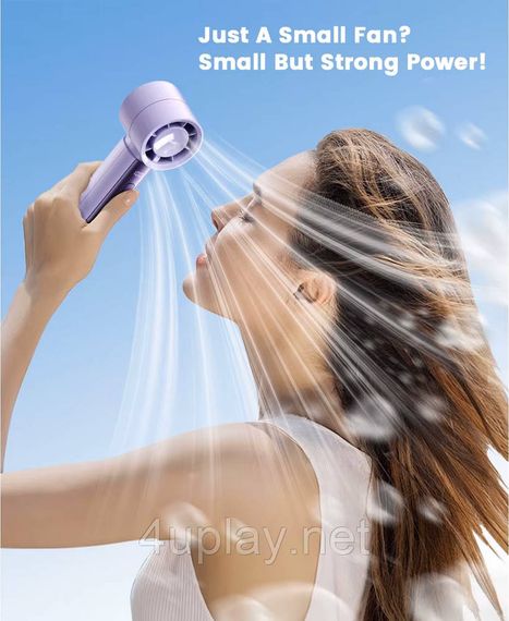 Ручной портативный аккумуляторный вентилятор с LED дисплеем coldSky Handheld Fan 4000mAh | Зображення 3