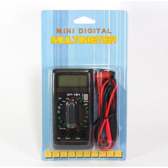 Компактний Мультиметр DT-181 цифровий тестер, щупи в комплекті, мультиметр із захистом, електронний мультиметр | Зображення 1