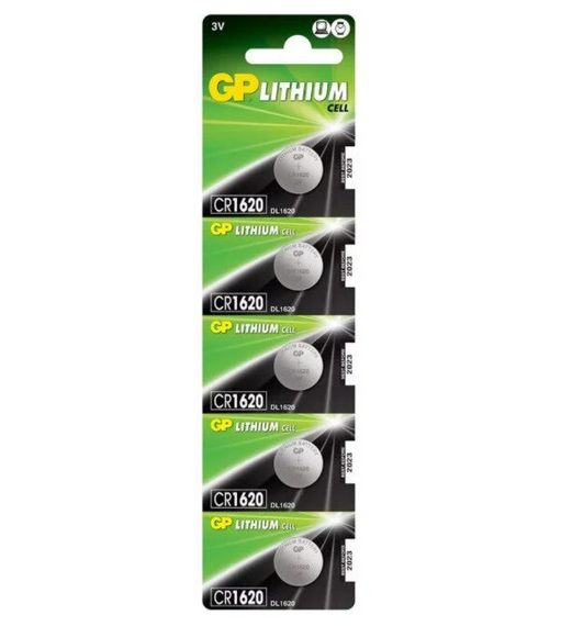 Батарейка CR1620 (бл-5шт) GP Lithium