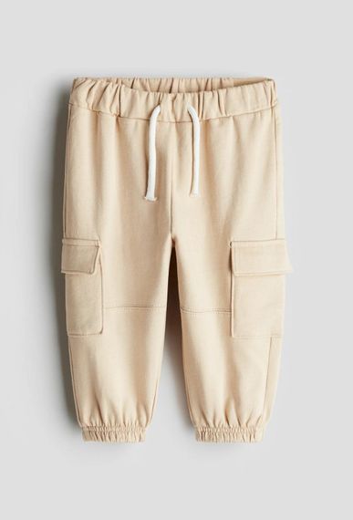 Дитячі теплі спортивні штани-джогери карго для хлопчика H&M 98 см Бежеві (25122207F)