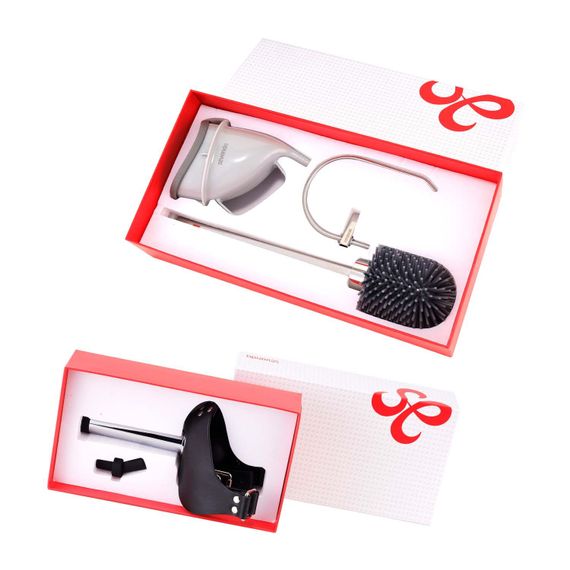 Набір для домінування LOCKINK SEVANDA Objectification Bathroom Set, маска та 4 насадки | Зображення 1