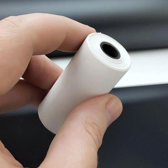 Термопапір для міні принтера 57х25 мм, довжина 5,85м, 1 рулон / Фотопапір для термопринтера | Зображення 2