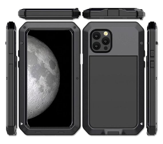 Противоударный чехол Primo Doom Armor для смартфона Apple iPhone 12 / iPhone 12 Pro - Black | Зображення 1