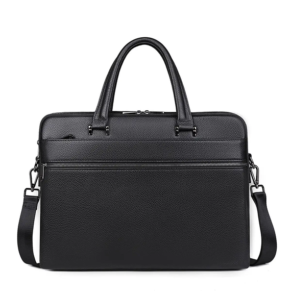 Портфель чоловічий шкіряний діловий чорний для документів А4 (214356) | Зображення 7